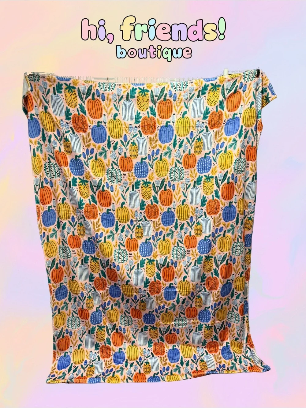 Colorful Pumpkins Throw Blanket